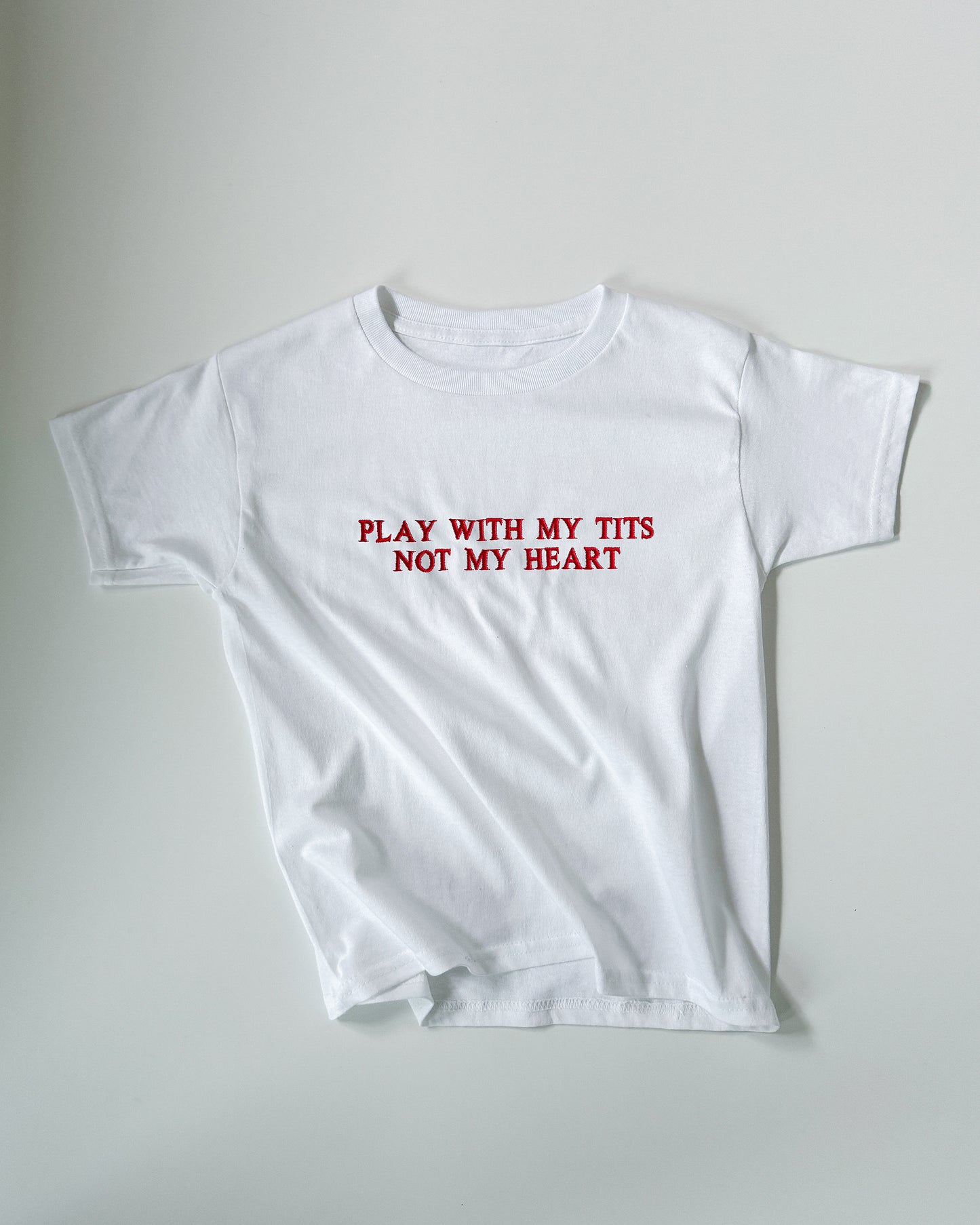 'Play With My T*ts, Not My Heart' 90s Y2K T-Shirt