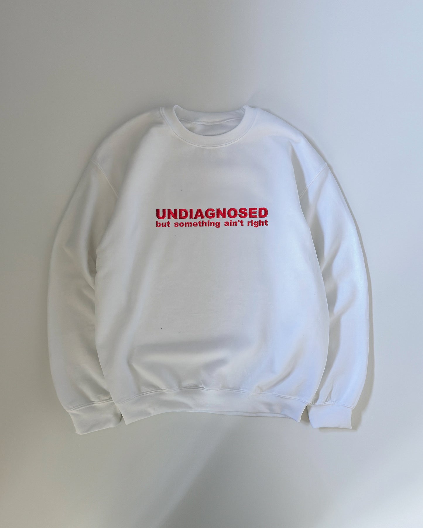Embroidered ‘Undiagnosed But Something Ain’t Right’ Sweatshirt