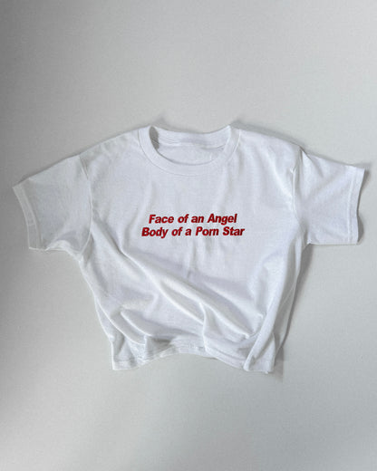 Embroidered 'Face Of An Angel' 90s Y2K T-Shirt