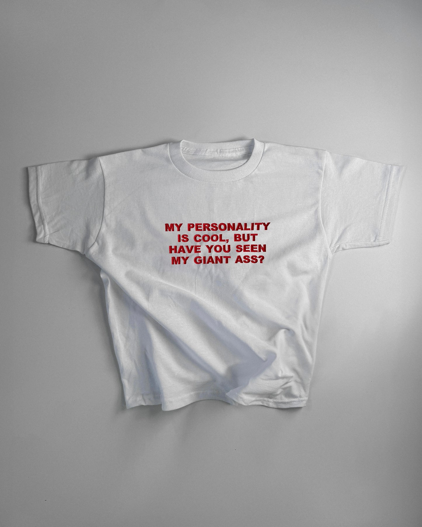 Embroidered 'My Personality Is Cool, But Have You Seen My Giant Ass’ 90s Y2K T-Shirt