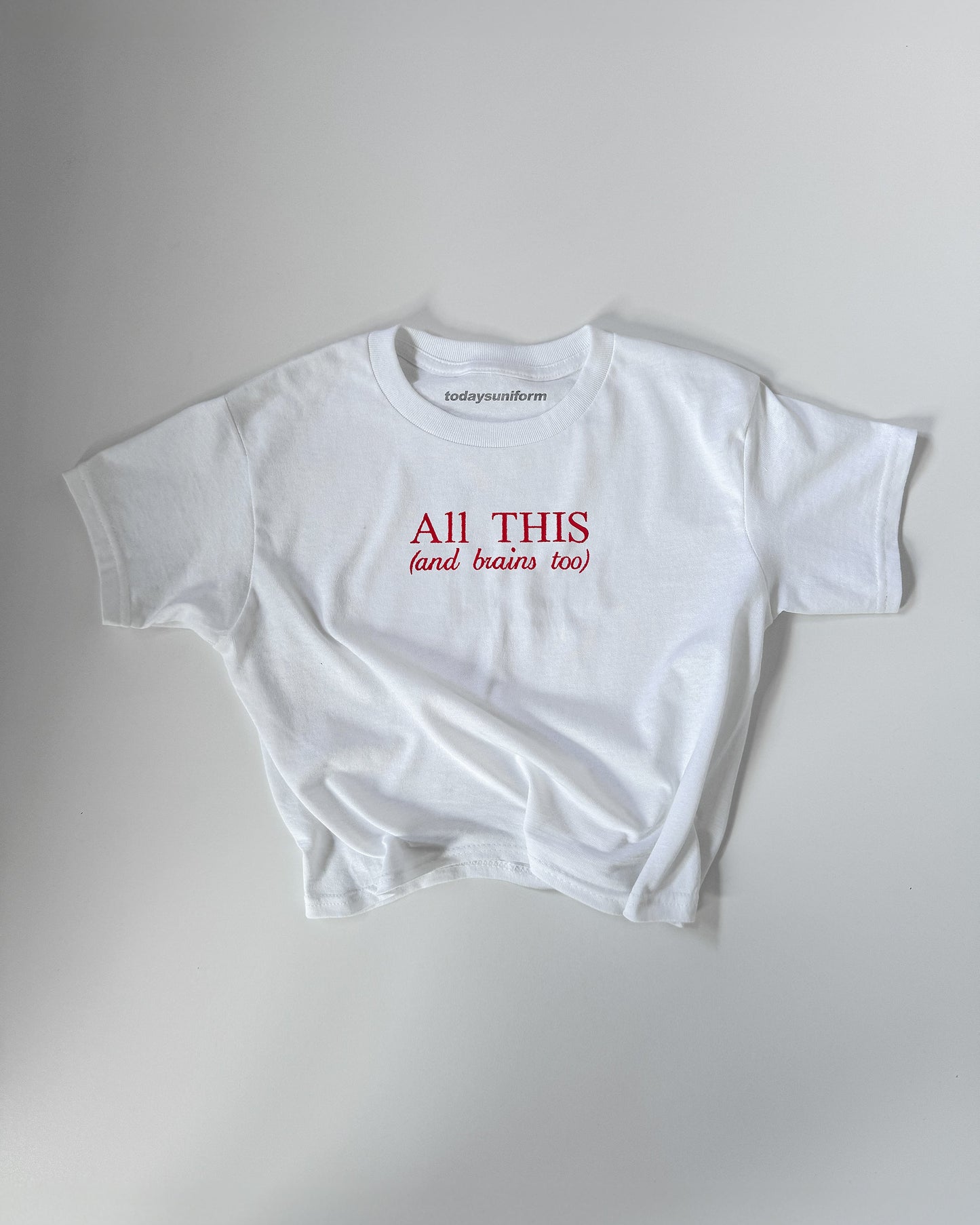 Embroidered 'ALL THIS ' 90s Y2K T-Shirt