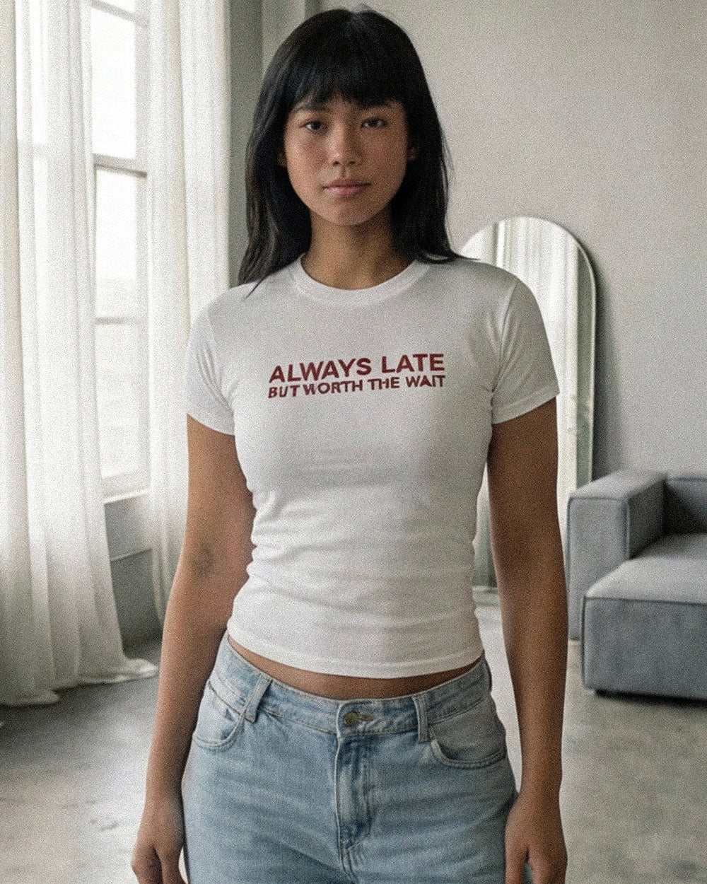 Embroidered 'I May Be A Handful, But So Are My Tits' 90s Y2K T-shirt/Sweatshirt