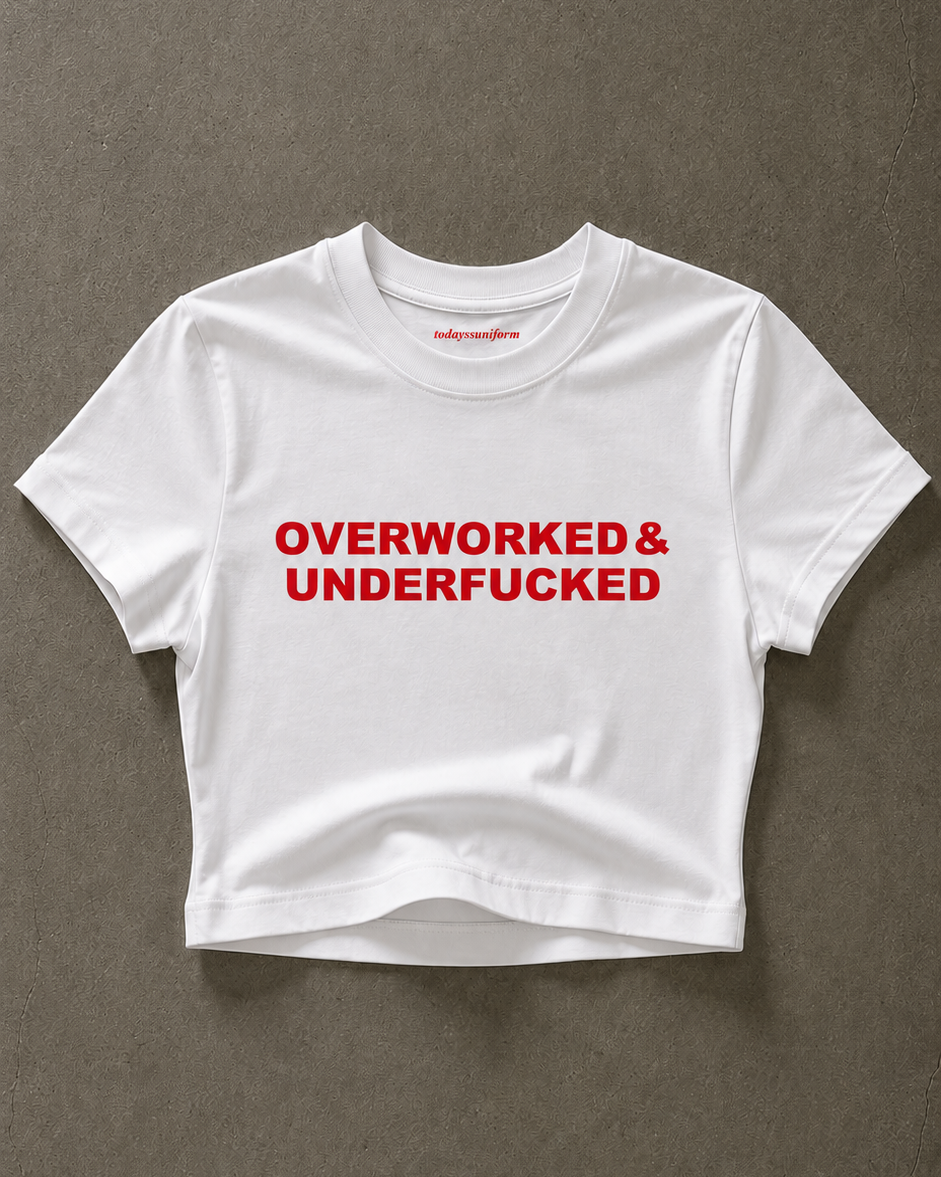 'Overworked' 90s Y2K T-Shirt