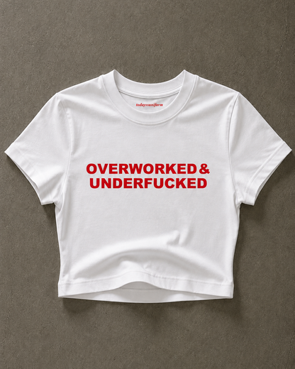 'Overworked' 90s Y2K T-Shirt