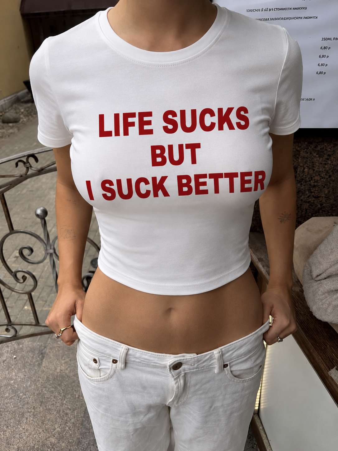 'Life Sucks But I Suck Better' 90s Y2K T-Shirt