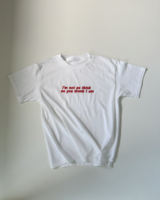 Embroidered 'I'm not drunk' 90s Y2K T-Shirt