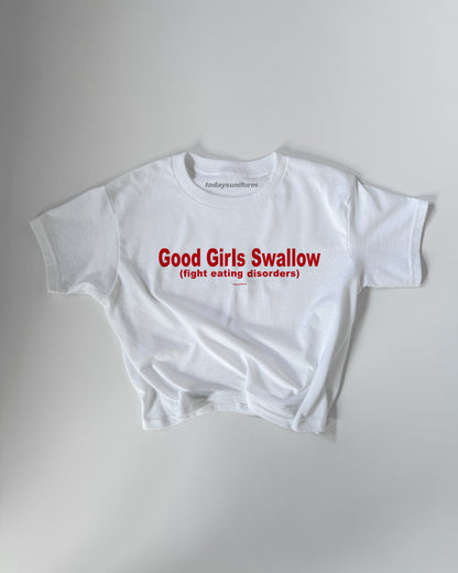 'Good Girls Swallow' 90s Y2K T-Shirt