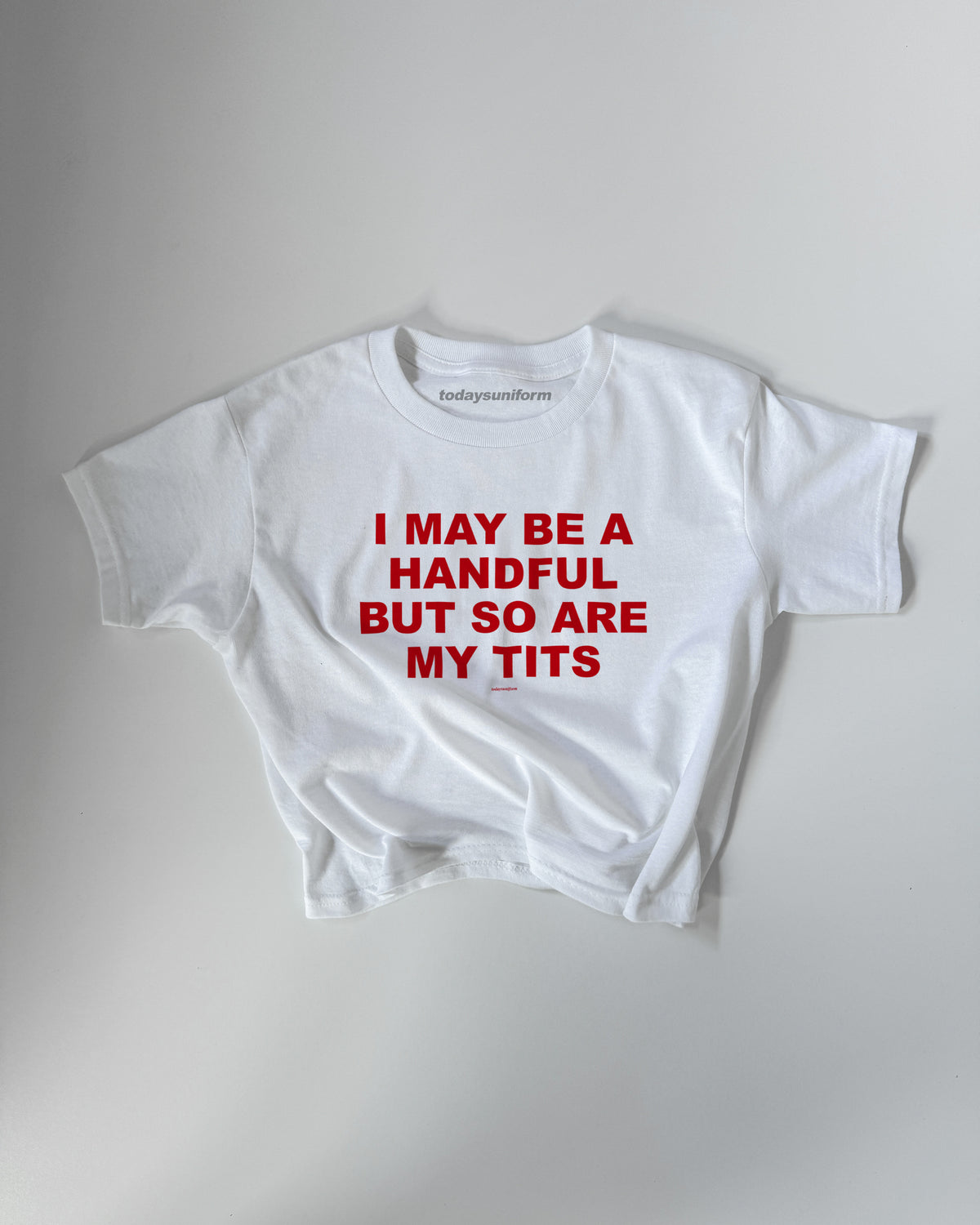 'I May Be A Handful, But So Are My Tits' 90s Y2K T-shirt