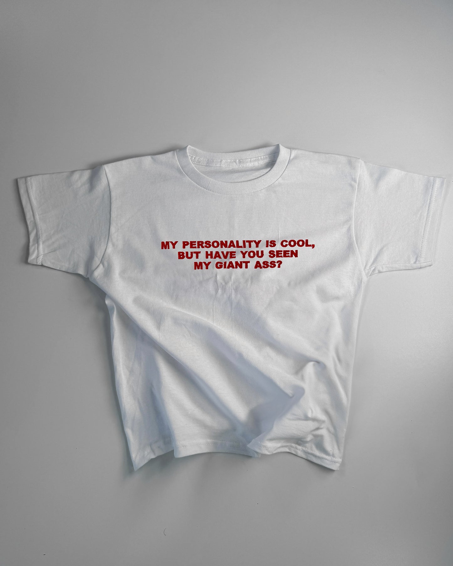 Embroidered 'My Personality Is Cool, But Have You Seen My Giant Ass’ 90s Y2K T-Shirt