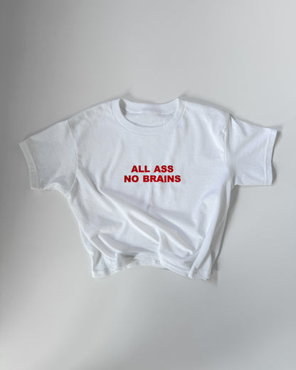 'All Ass No Brains' 90s Y2K T-Shirt
