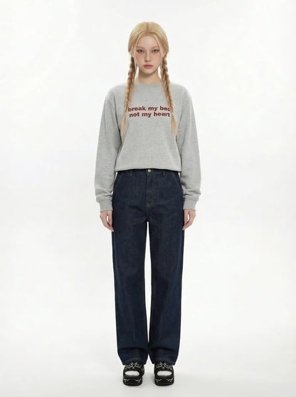 Embroidered 'Overworked & Underfucked' 90s Sweatshirt