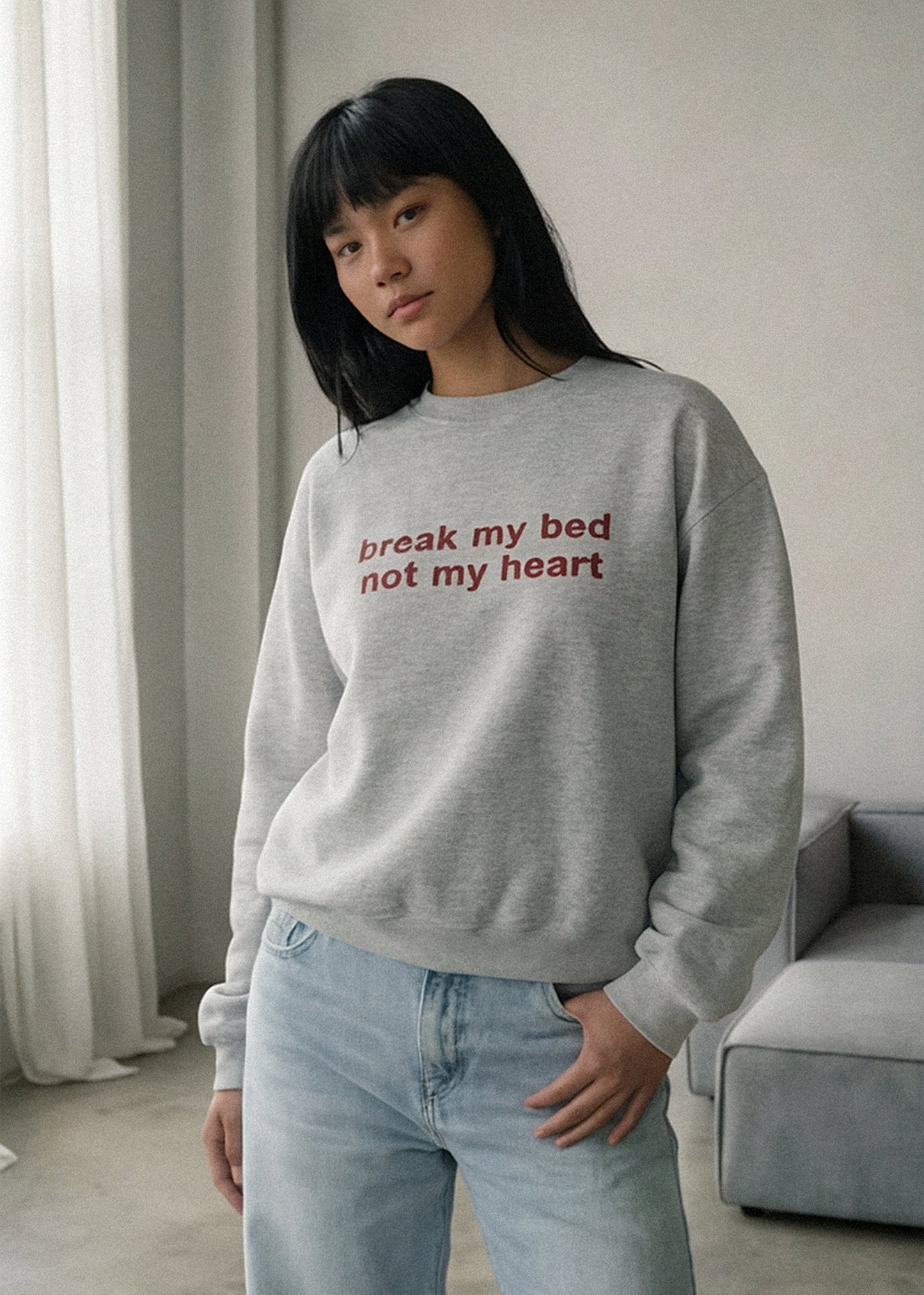 Embroidered 'Overworked & Underfucked' 90s Sweatshirt