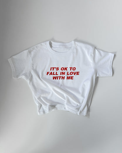 'IT'S OK TO FALL IN LOVE WITH ME' 90s Y2K T-Shirt