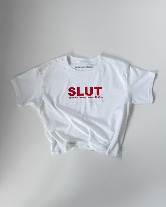 Embroidered 'SLUT' 90s Y2K T-Shirt