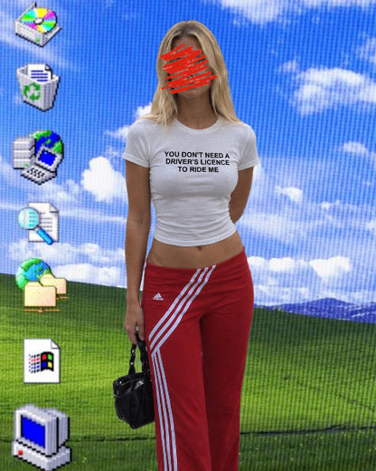 'You Don't Need A Driver's Licence to Ride Me' 90s Y2K T-shirt