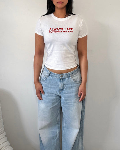 Embroidered 'WHY I’M SINGLE (Tits Version)' 90s Y2K T-Shirt