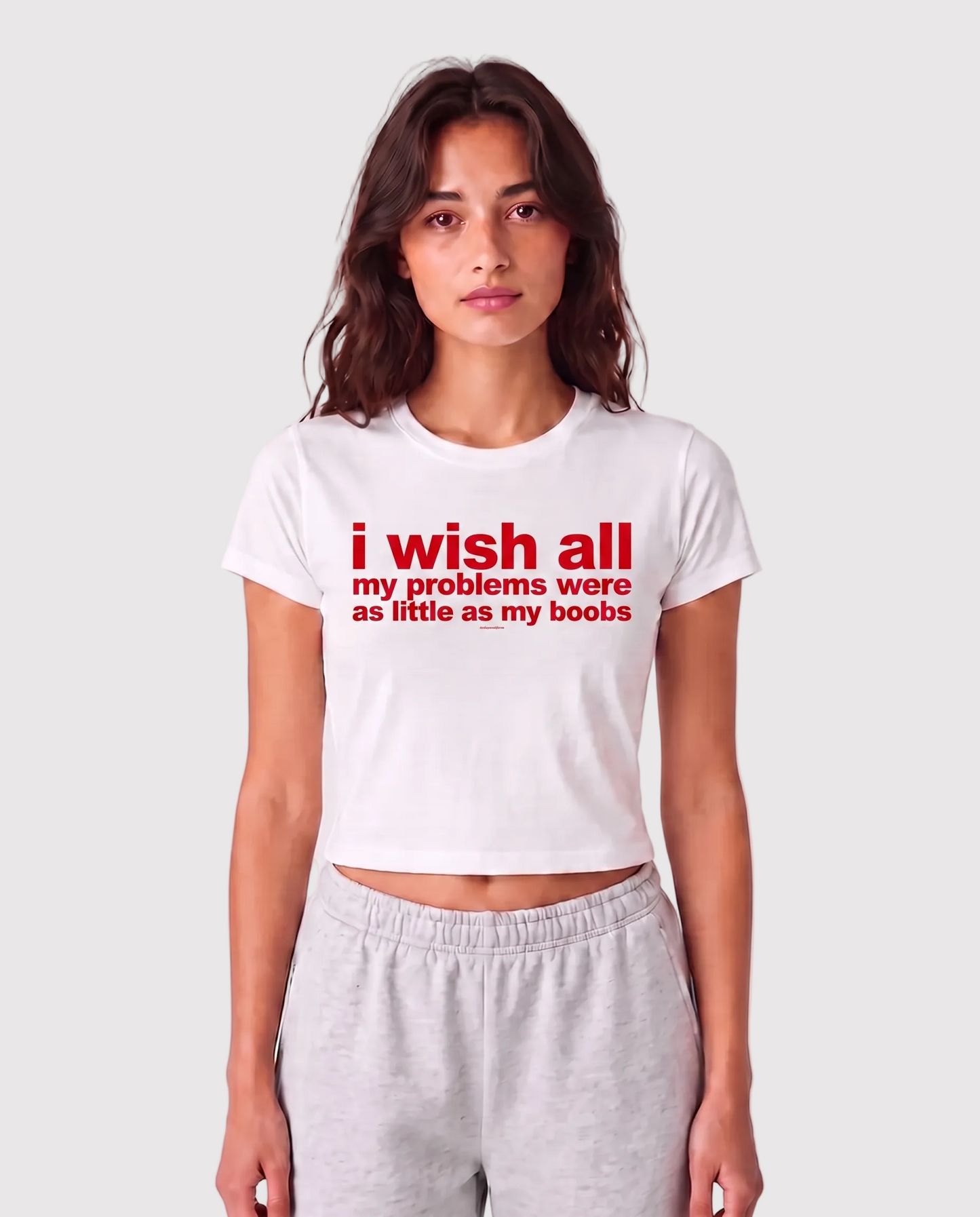 'I Wish All My Problems Were As Little As My Boobs' 90s Y2K T-Shirt