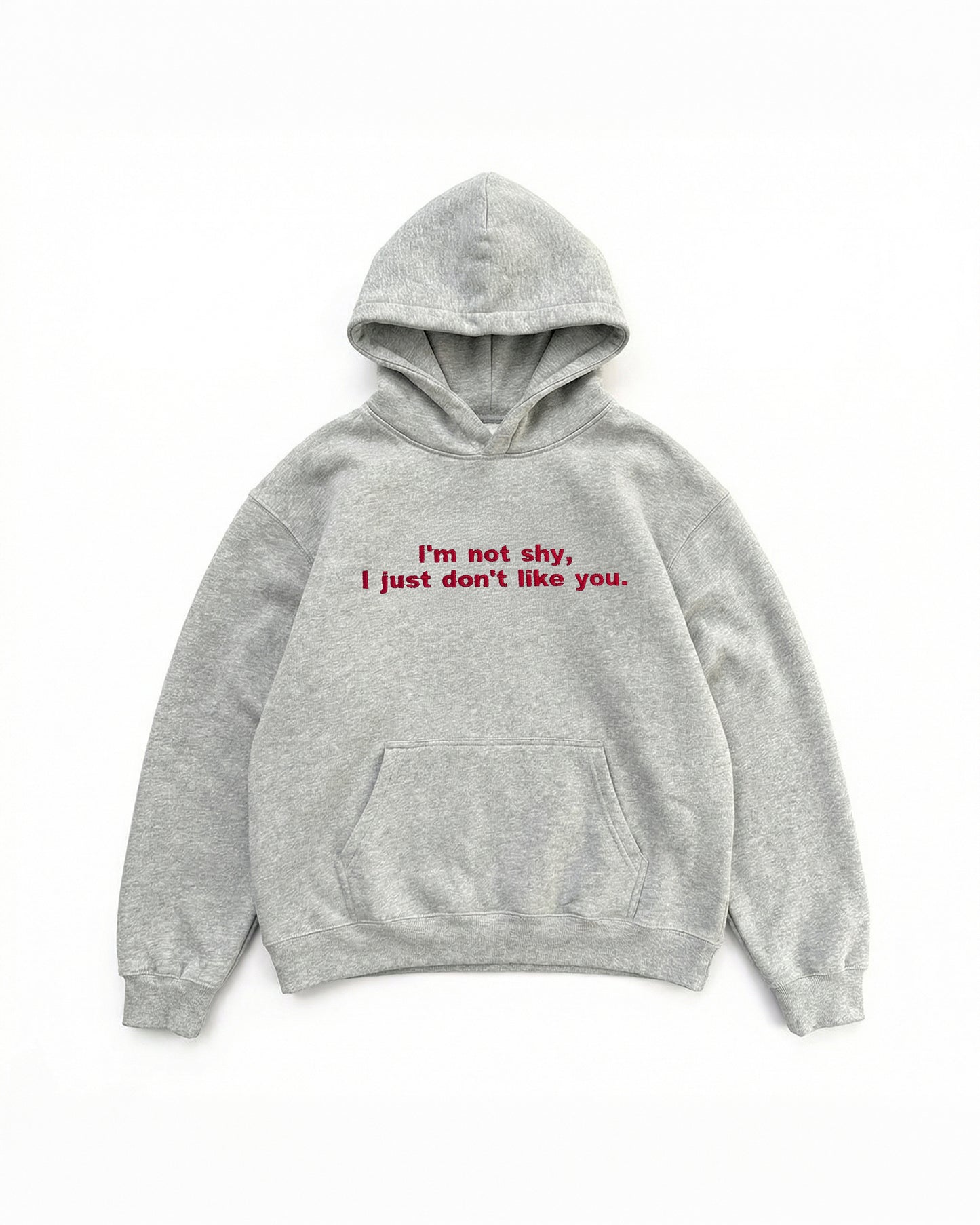 Embroidered 'I'm Not Shy I Just Don't Like You' 90s Hoodie