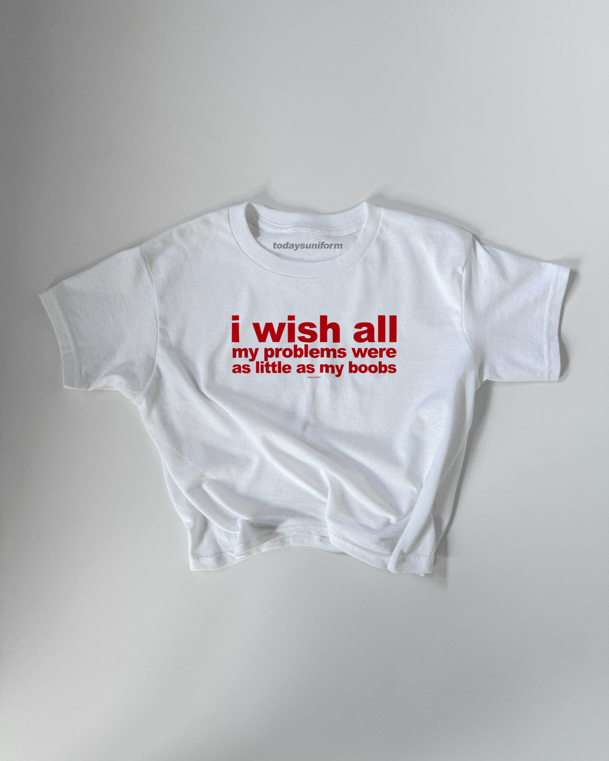 'I Wish All My Problems Were As Little As My Boobs' 90s Y2K T-Shirt