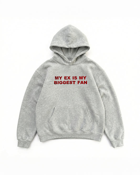 Embroidered 'My Ex Is My Biggest Fan' 90s Hoodie