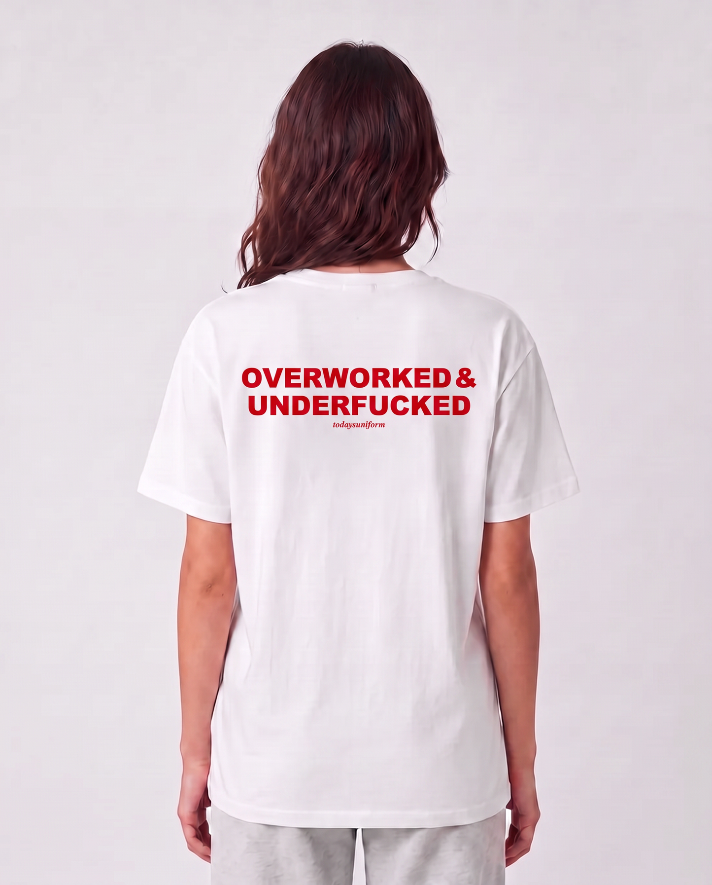 'Overworked' 90s Y2K T-Shirt
