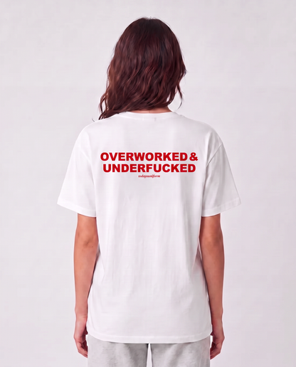 'Overworked' 90s Y2K T-Shirt