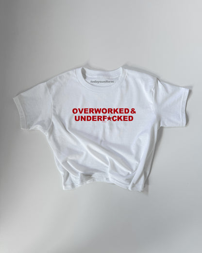 'Overworked' 90s Y2K T-Shirt