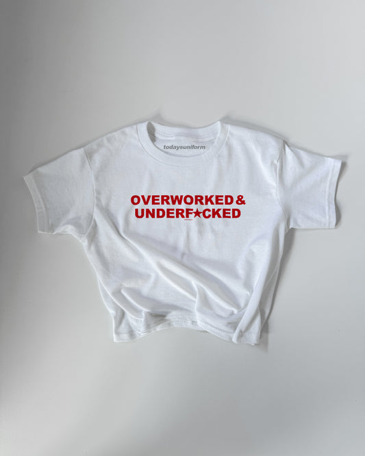 'Overworked' 90s Y2K T-Shirt