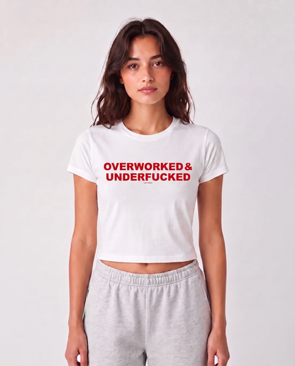 'Overworked' 90s Y2K T-Shirt