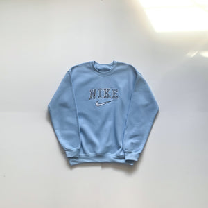 Open image in slideshow, Vintage Style 90s Baby Blue Spellout Sweatshirt
